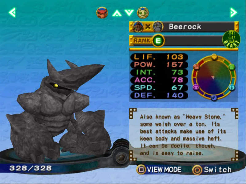 Beerock Monster Rancher 4 Beaklon