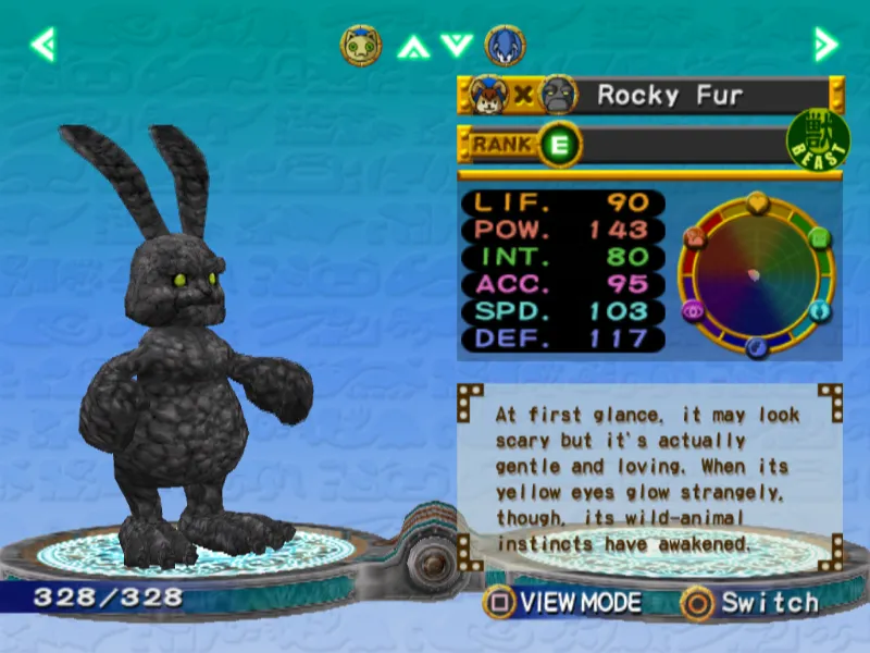 Rocky Fur Monster Rancher 4 Hare