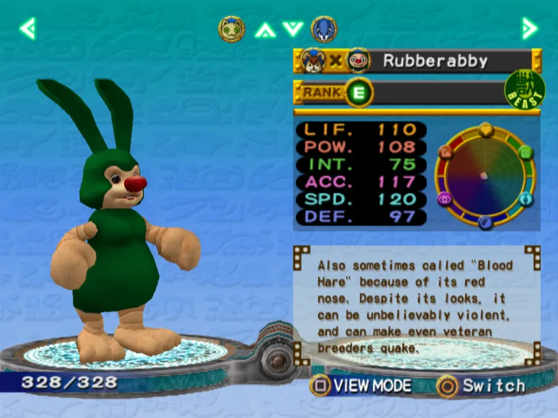 Rubberabby Monster Rancher 4 Hare
