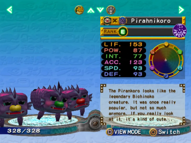 Pirahnikoro Monster Rancher 4 Koropendora - Colorpandora