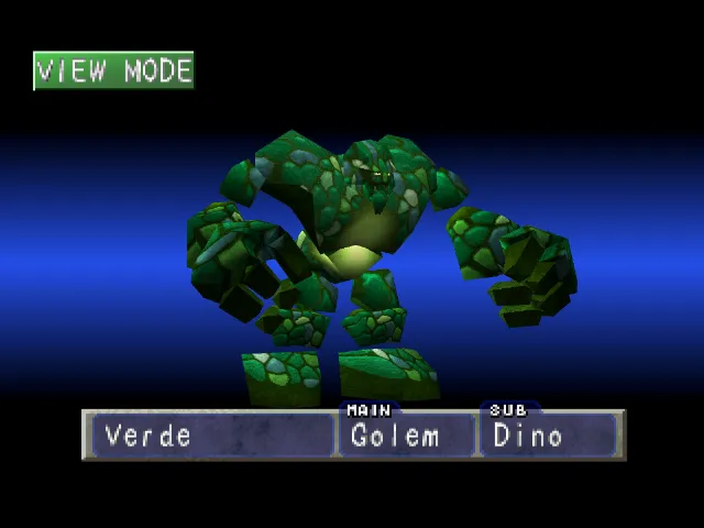 Golem/Dino (Verde) Monster Rancher 1 Golem