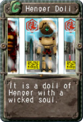 Henger Doll Monster Rancher 2 card images Wracky/Henger