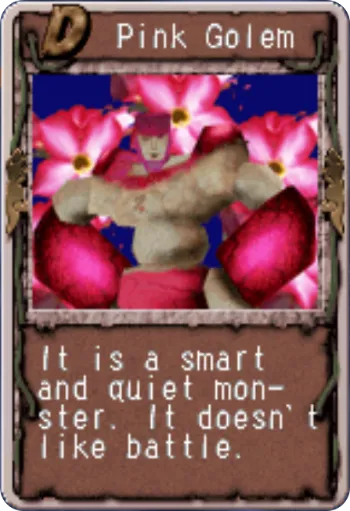 Pink Golem Monster Rancher 2 card images Golem/Pixie