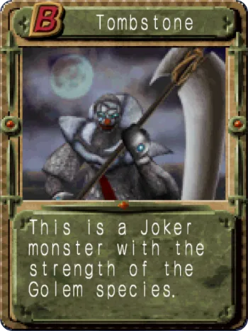 Tombstone Monster Rancher 2 card images Joker/Golem