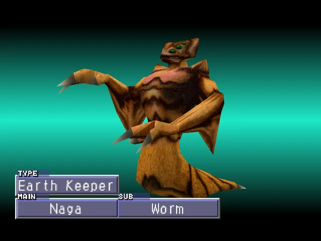 Naga/Worm (Earth Keeper) Monster Rancher 2 Naga
