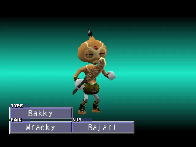 Wracky/Bajarl (Bakky) Monster Rancher 2 Wracky