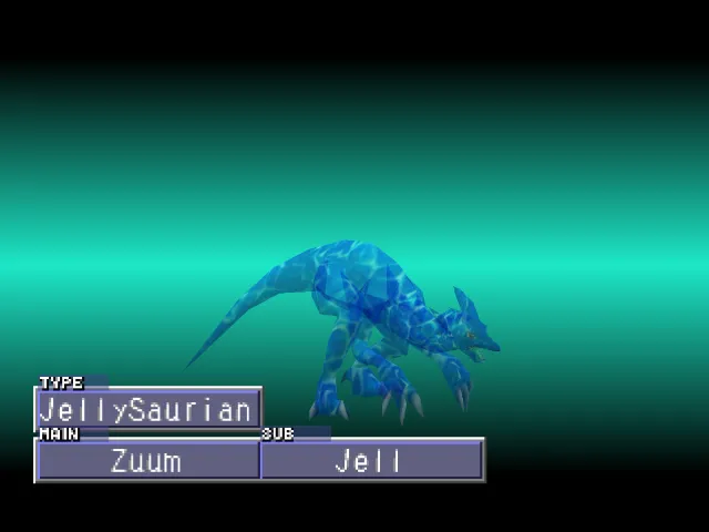 Zuum/Jell (JellySaurian) Monster Rancher 2 Zuum