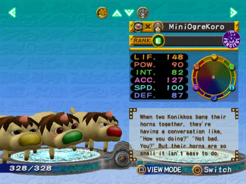 MiniOgreKkoro Monster Rancher 4 Koropendora - Colorpandora