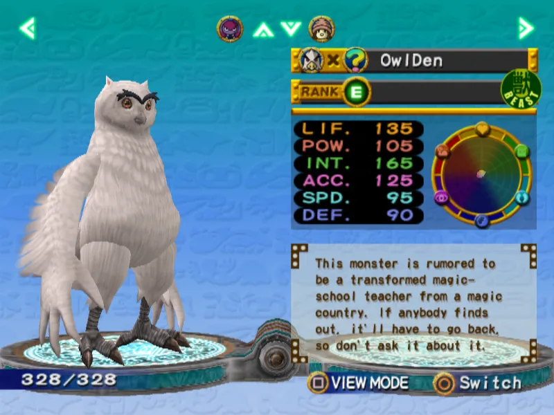 Owlden Monster Rancher 4 Raiden