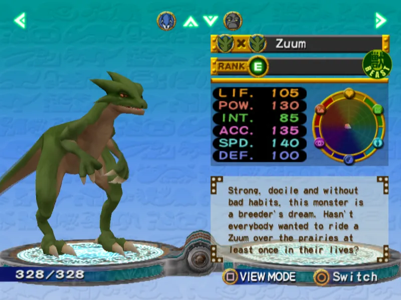 Zuum Monster Rancher 4 Zuum