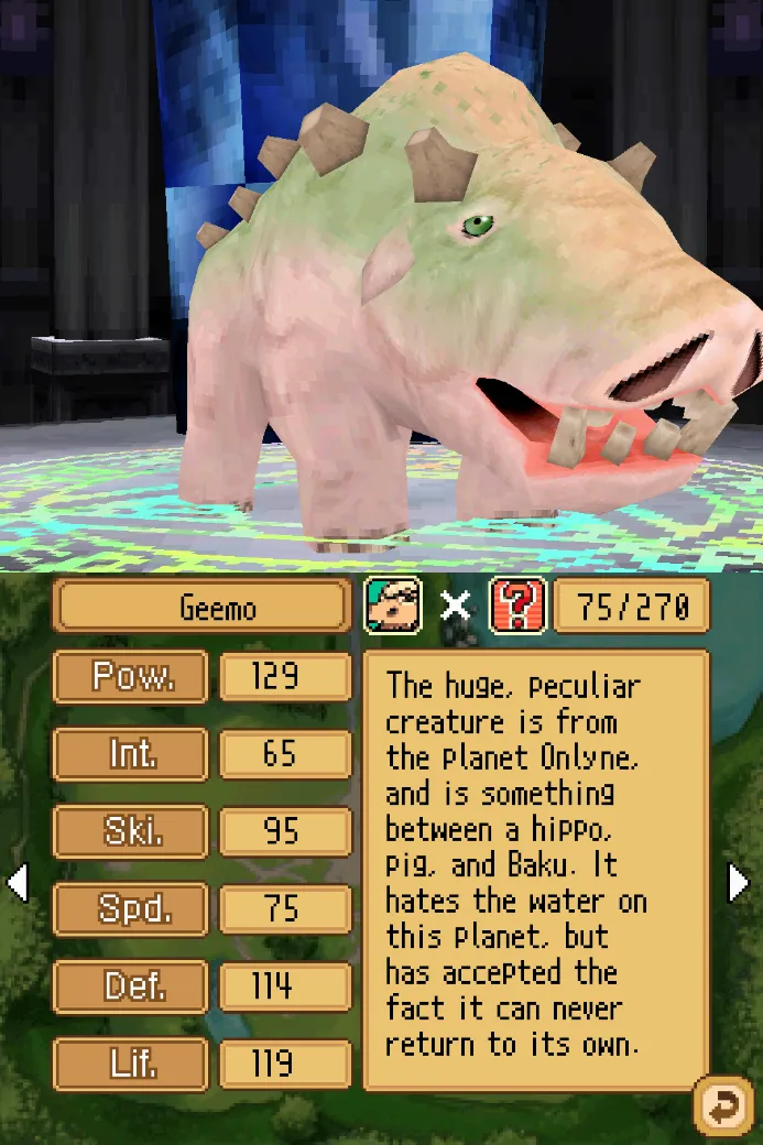 Geemo Monster Rancher DS Baku