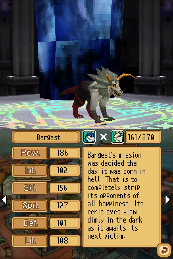 Bargest Monster Rancher DS Tiger